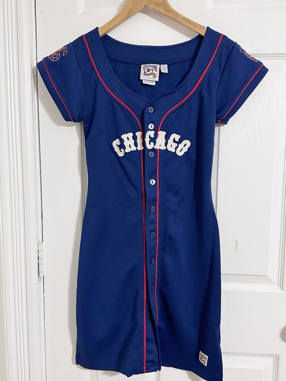VTG Cooperstown Collection Chicago Cubs Baseball Jersey Dress S G-III Carl Banks